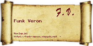 Funk Veron névjegykártya